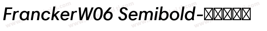 FranckerW06 Semibold字体转换